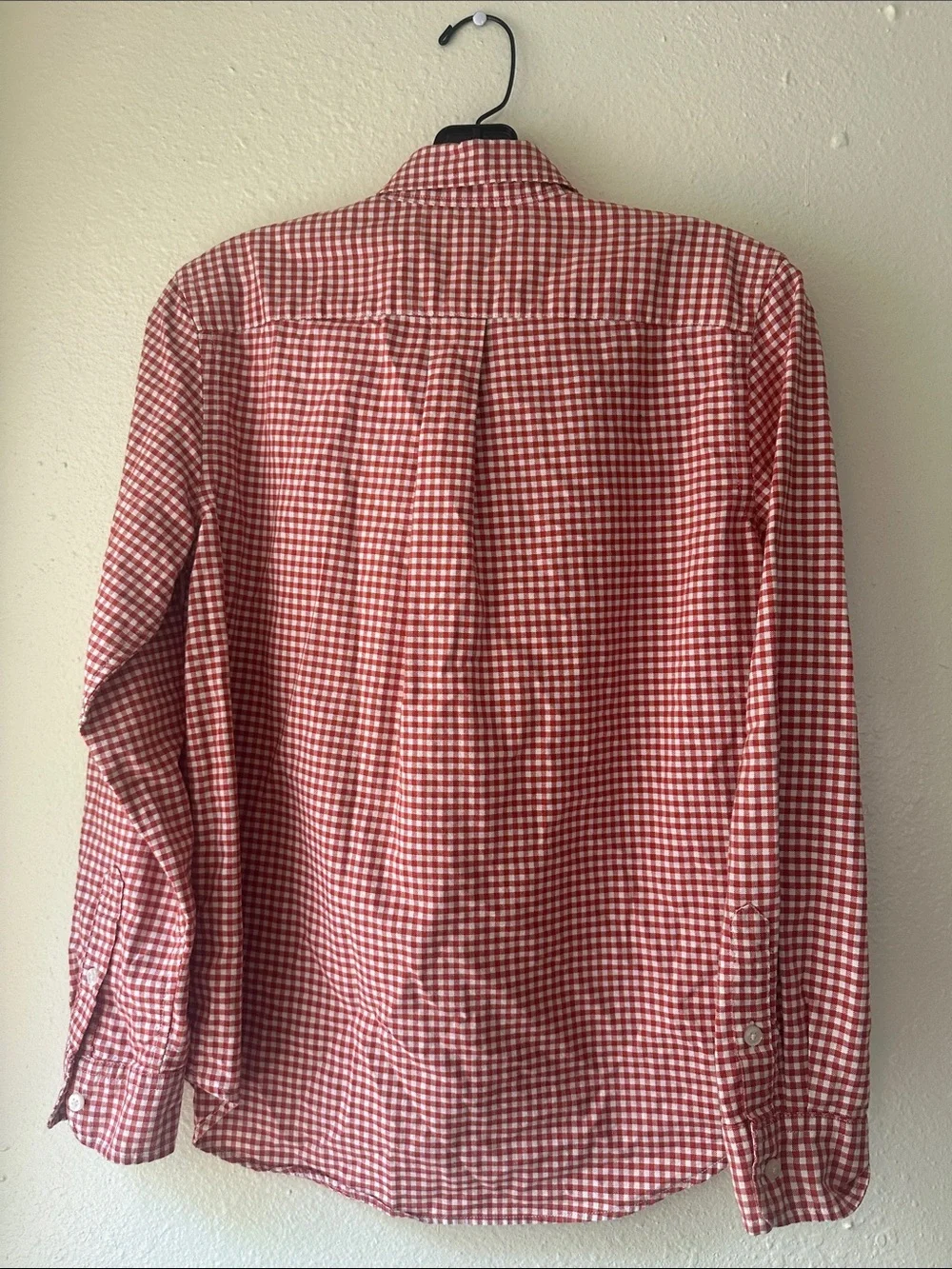 Polo by Ralph Lauren Red Gingham Button-Down Shirt with Embroidered Pony EUC